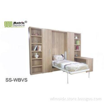 Kids Single MDF Panel Modern Wall Bed , fold up wall mounte